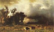 Albert Bierstadt Buffalo Trail Sweden oil painting artist
